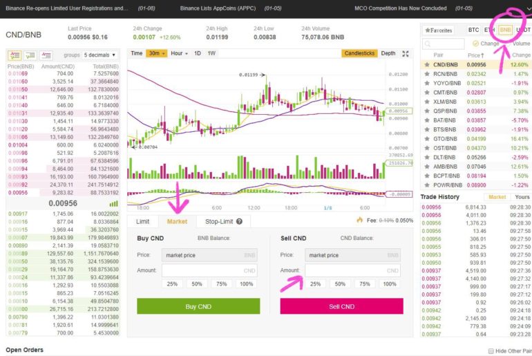 clean up dust on binance